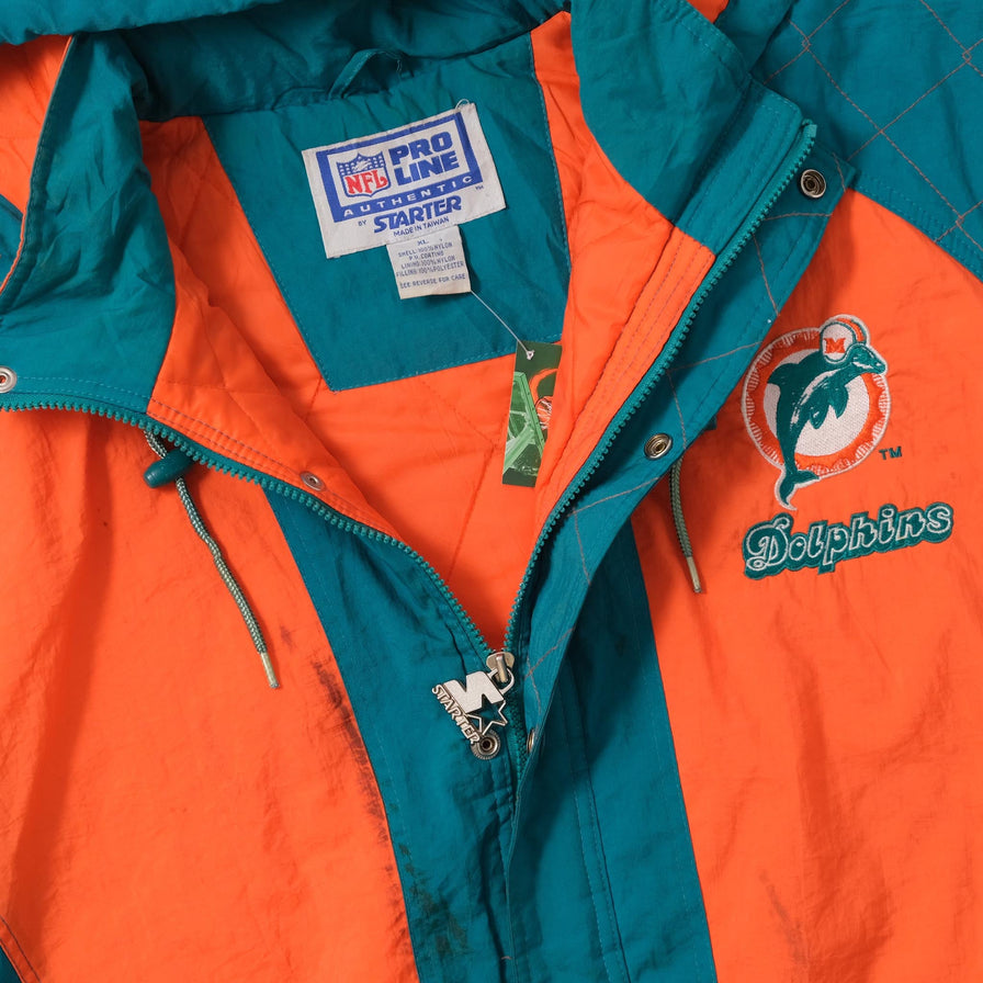 Vintage Starter Miami Dolphins Jacket XLarge 