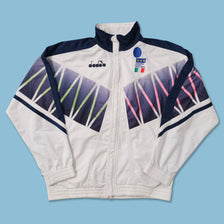 Vintage Diadora Italy Women's Track Jacket Medium 