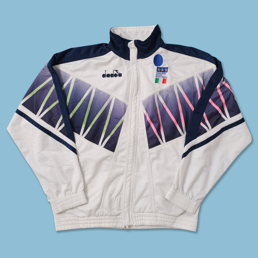 Vintage Diadora Italy Women's Track Jacket Medium 