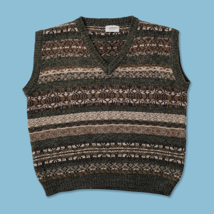 Vintage Knit Sweater Vest Medium 