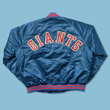 Vintage Chalkline New York Giants Satin Bomber Jacket Large 