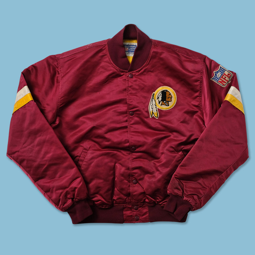 Vintage Starter Washington Football Satin Bomber Jacket Large 