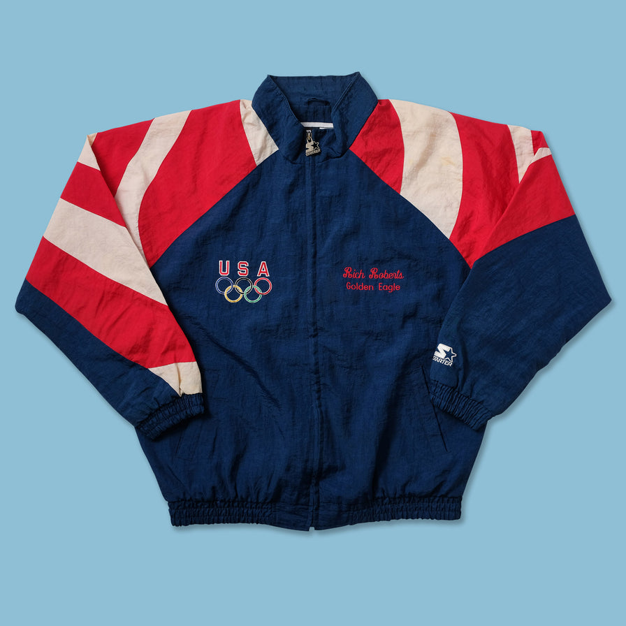 Vintage Starter USA Olympics Light Jacket XLarge 