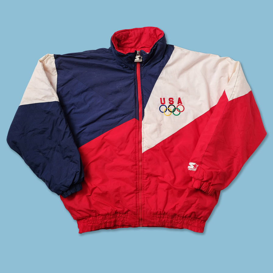 Vintage Starter USA Olympics Padded Jacket XLarge 