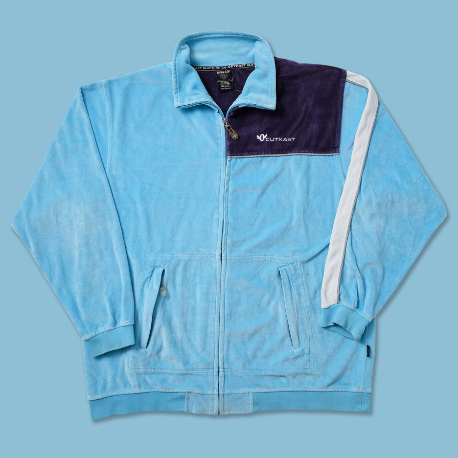 Y2K Outkast Velour Track Jacket XLarge 
