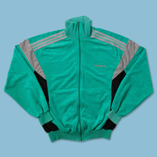 Vintage adidas Velour Track Jacket Small - Double Double Vintage