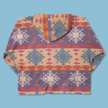 VIntage Patterned Fleece Jacket XLarge 