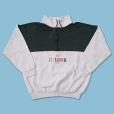 Vintage Women's Ottawa Q-Zip Sweater Small 