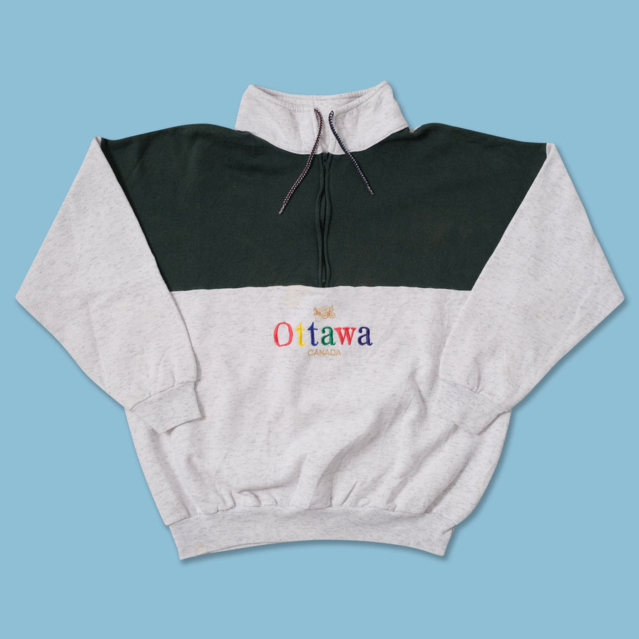 Vintage Women's Ottawa Q-Zip Sweater Small 
