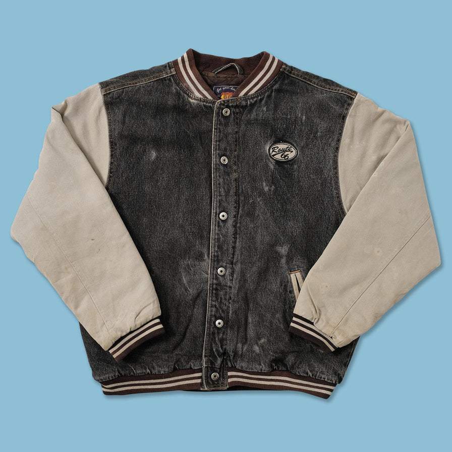 Vintage Route 66 Denim Varsity Jacket Small 