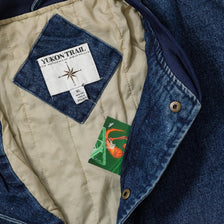 Vintage Denim Varsity Jacket Large 