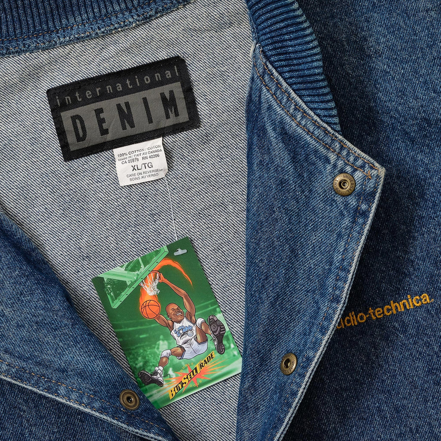 Vintage Denim Varsity Jacket XLarge 