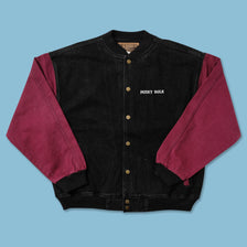 Vintage Denim Varsity Jacket XLarge 