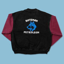 Vintage Denim Varsity Jacket XLarge 
