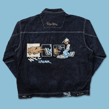 Y2K Raw Blue Denim Jacket XXL