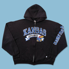 Russell Athletic Kansas Jayhawks Zip Hoody Large - Double Double Vintage