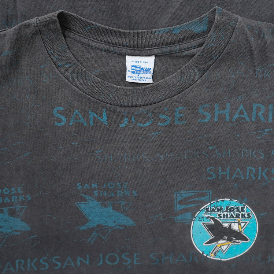 Vintage San Jose Sharks T-Shirt XLarge - Double Double Vintage