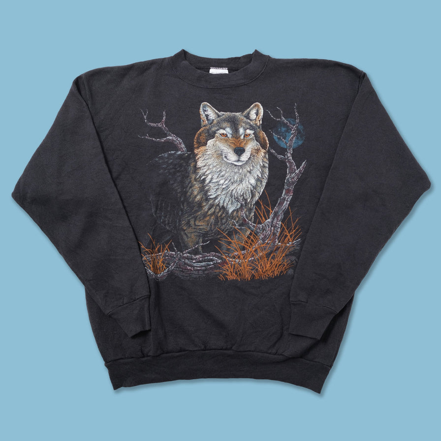 Vintage Wolf Sweater Large - Double Double Vintage