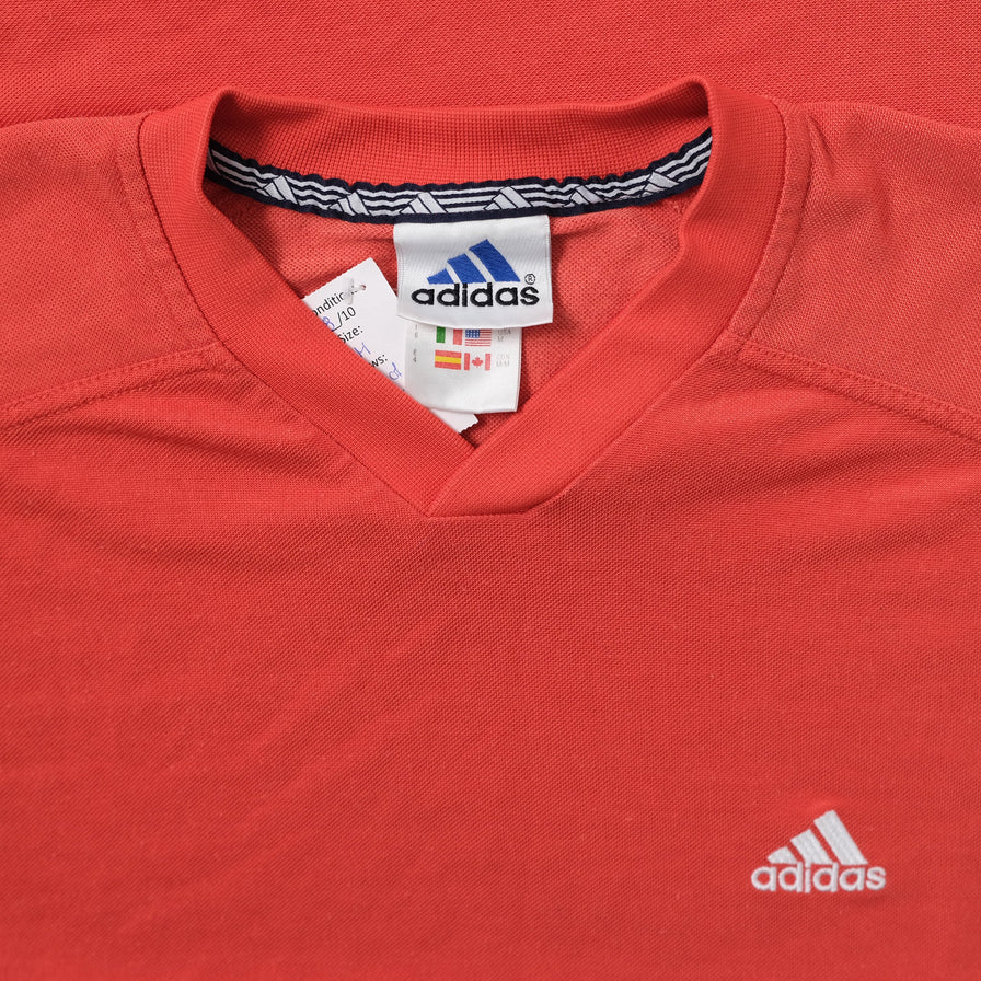Vintage adidas V-Neck T-Shirt Small / Medium - Double Double Vintage