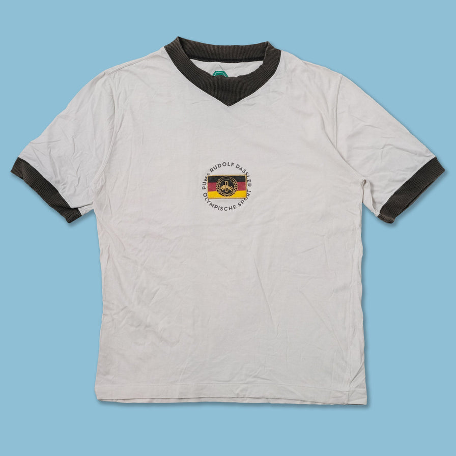 Vintage Puma Women’s Rudolf Dassler T-Shirt Medium - Double Double Vintage