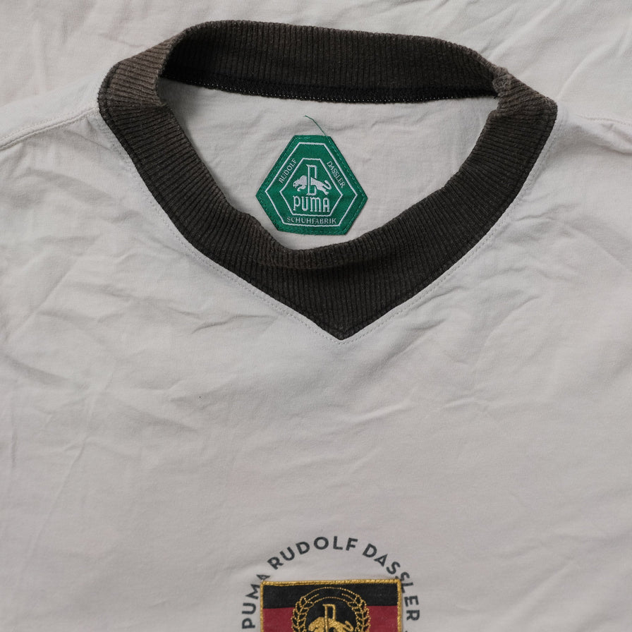 Vintage Puma Women’s Rudolf Dassler T-Shirt Medium - Double Double Vintage