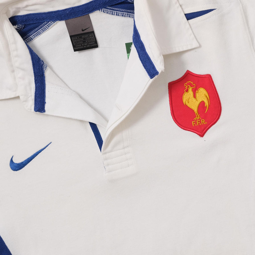 Vintage Nike Federation France Rugby Long Polo Medium 
