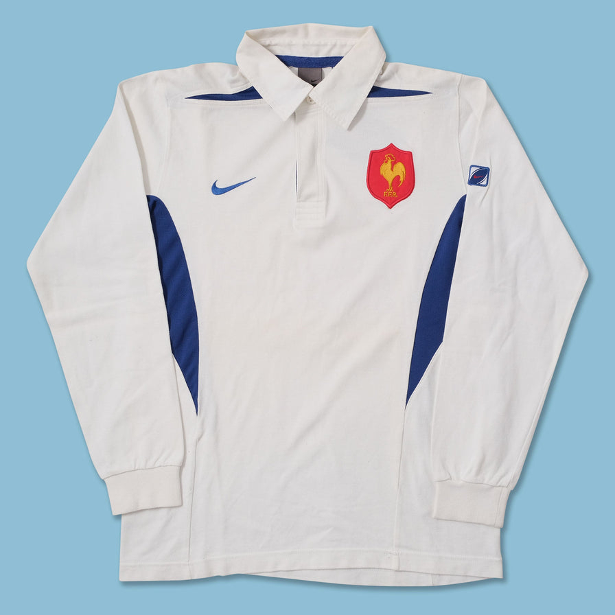 Vintage Nike Federation France Rugby Long Polo Medium 