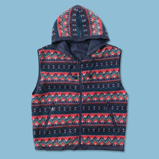 Vintage Reversible Fleece Vest Medium 