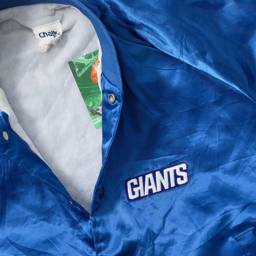 Vintage Chalkline New York Giants Satin Bomber Jacket Medium 