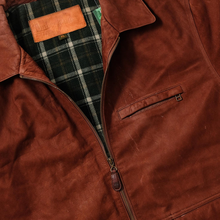 Vintage Timberland Leather Jacket XLarge 