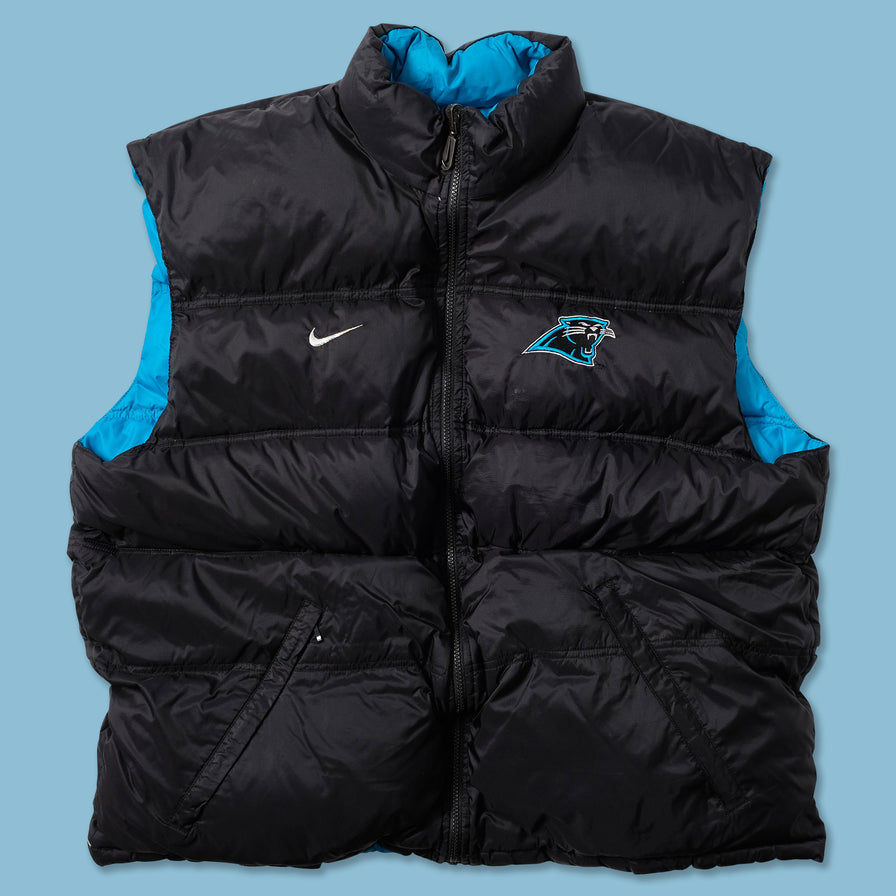 Vintage Nike Carolina Panthers Puffer Vest XLarge - Double Double Vintage
