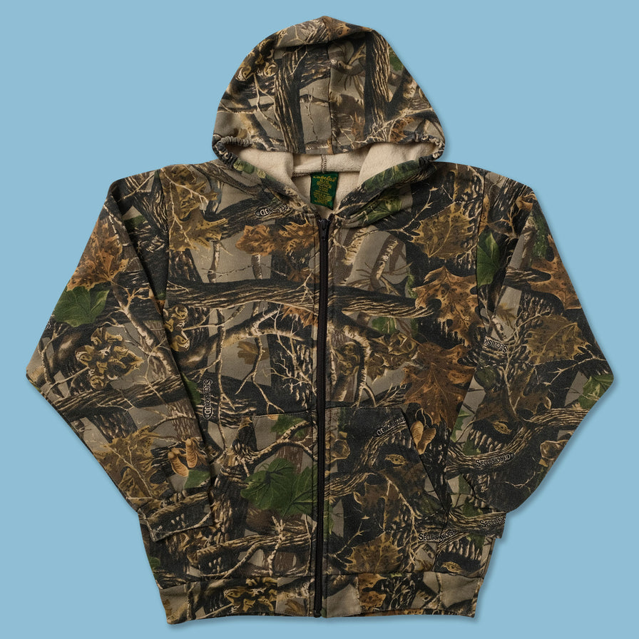 Women's Real Tree Zip Hoody Small - Double Double Vintage