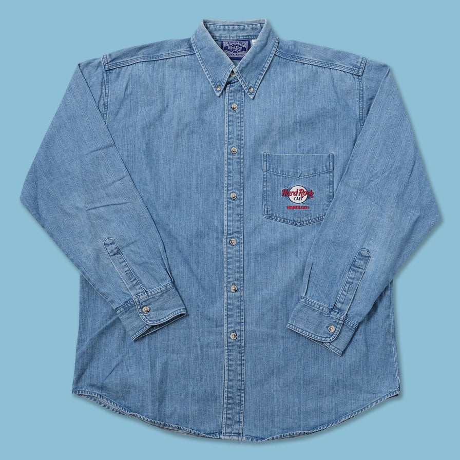 Vintage Hard Rock Cafe Denim Shirt Large - Double Double Vintage