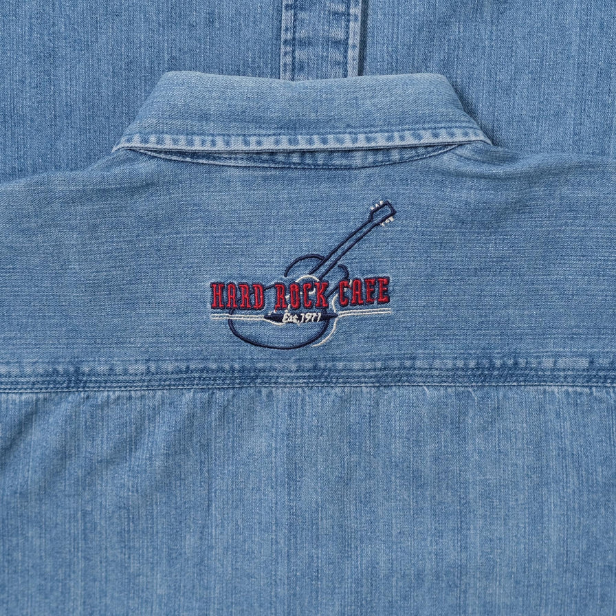 Vintage Hard Rock Cafe Denim Shirt Large - Double Double Vintage