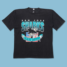 Vintage 1992 San Jose Sharks T-Shirt Small / Medium - Double Double Vintage