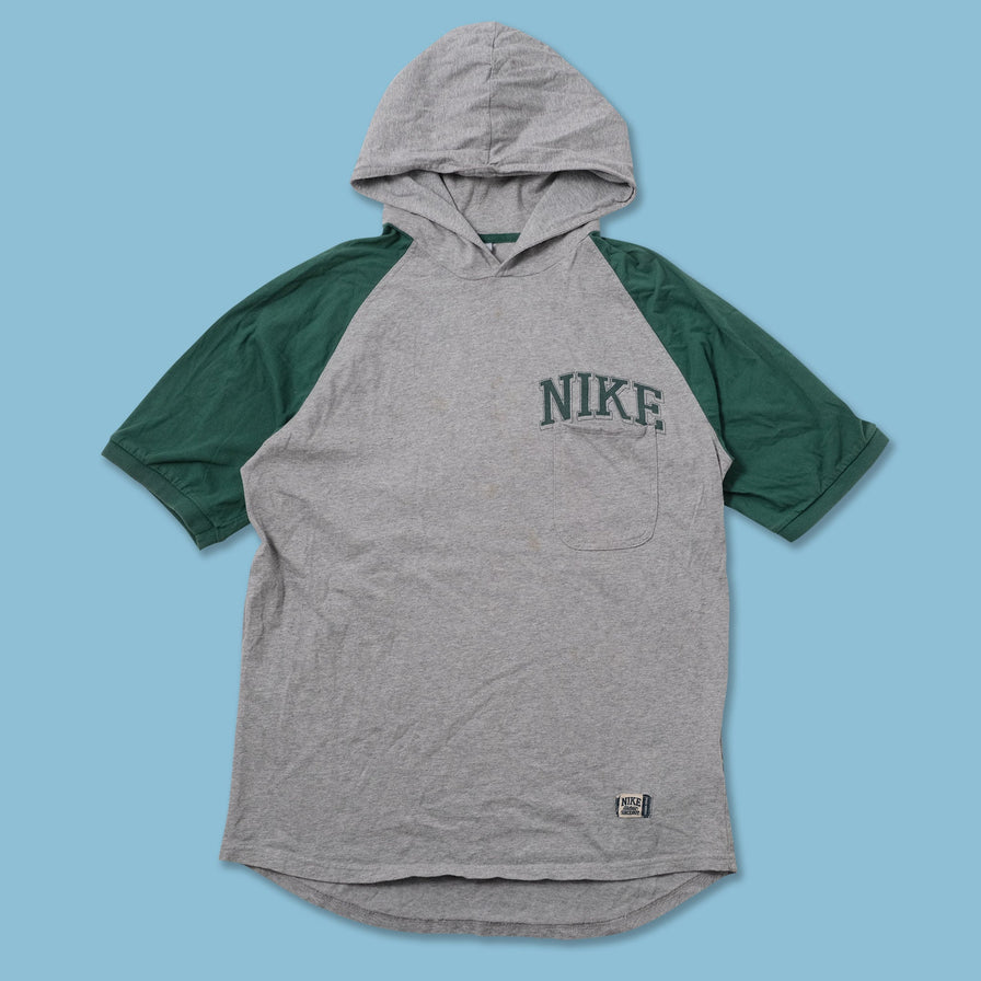 Vintage Nike Short Sleeve Hoody Medium / Large - Double Double Vintage
