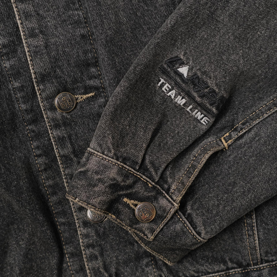 Vintage Los Angeles Raiders Denim Jacket Medium - Double Double Vintage