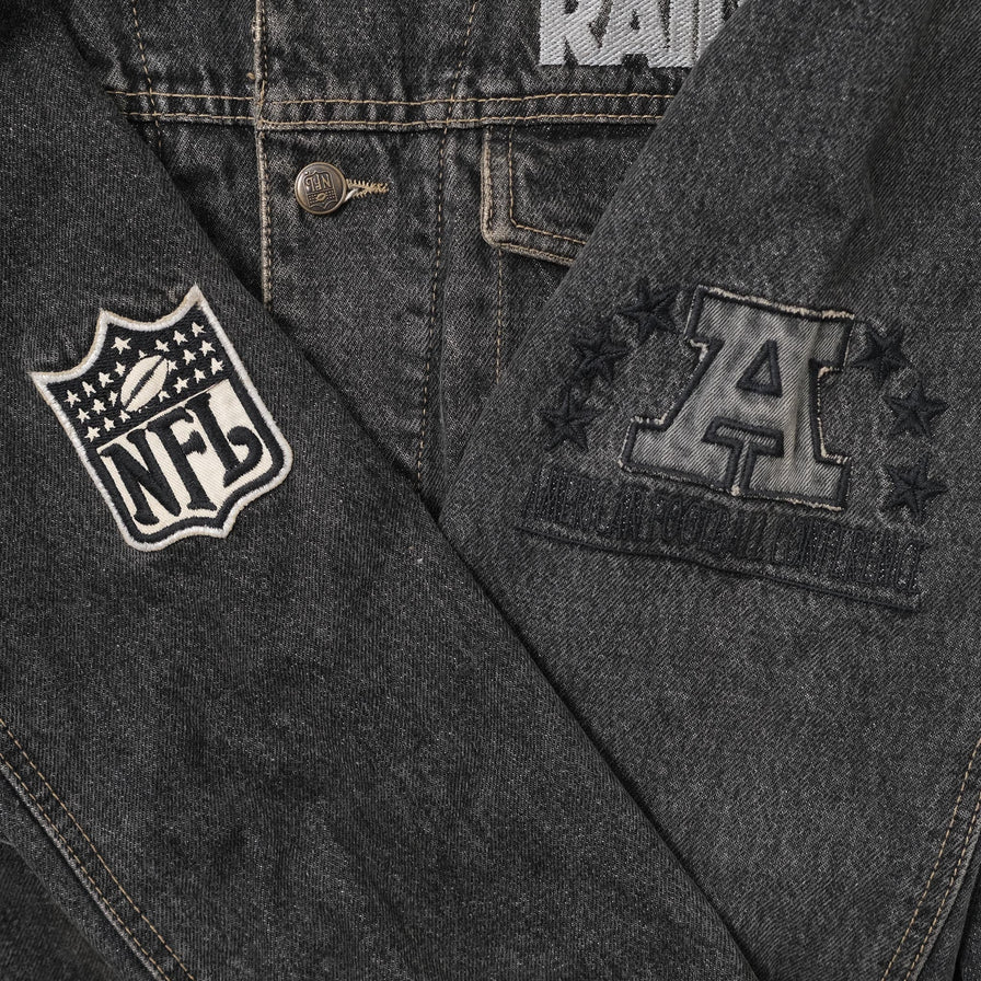 Vintage Los Angeles Raiders Denim Jacket Medium - Double Double Vintage