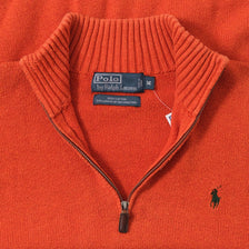 Vintage Polo Ralph Lauren Q-Zip Knit Sweater Medium 