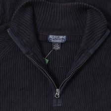 Vintage Polo Jeans Q-Zip Knit Sweater Large 