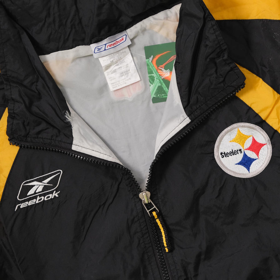 Vintage Reebok Pittsburgh Steelers Track Jacket Medium 