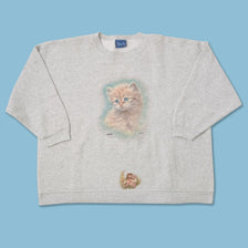 Vintage Cats Sweater XLarge 