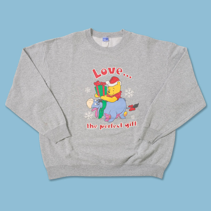 Vintage Pooh Christmas Sweater XLarge 