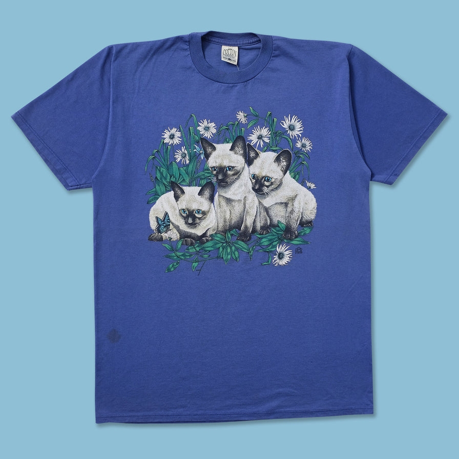 Vintage Cats T-Shirt Large 