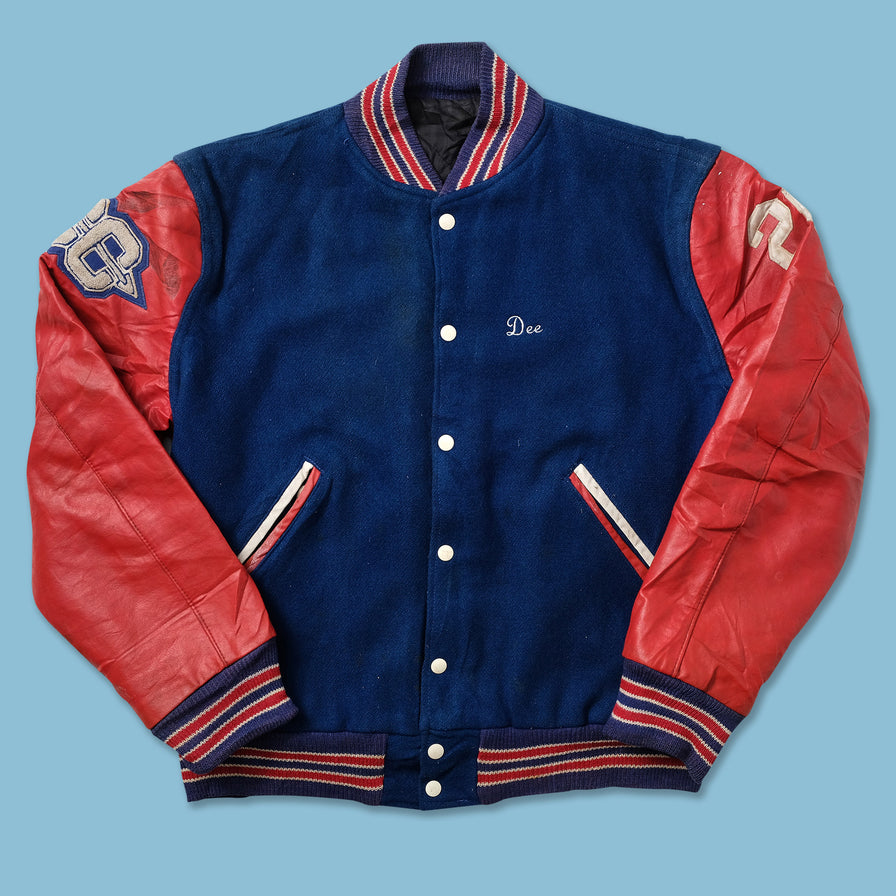 Vintage Wool Leather Varsity Jacket Large 