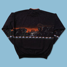 Vintage Wolves Sweater Medium - Double Double Vintage