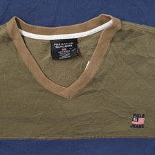 Vintage Polo Jeans V-Neck Sweater XLarge - Double Double Vintage
