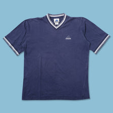 Vintage adidas V-Neck T-Shirt Large - Double Double Vintage