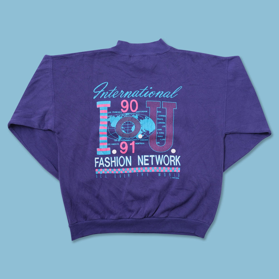 Vintage 1990 Fashion Network Sweater Large - Double Double Vintage