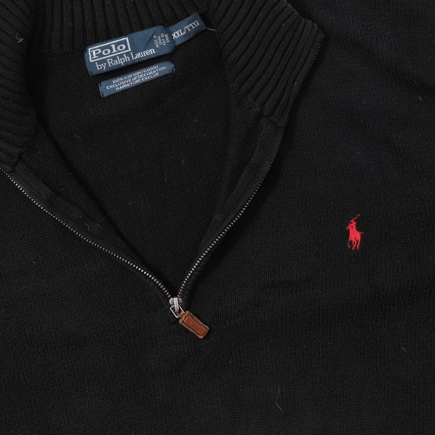 Vintage Polo Ralph Lauren Q-Zip Knit Sweater XXLarge 